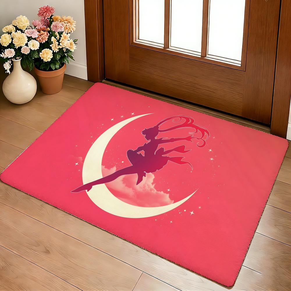 Heißer Anime S-Sailor M-Moon Fußmatte Gemütliche Flanell Weiche Dicke Rutschfeste Matte Für Wohnzimmer Schlafzimmer Küche Dekor Teppiche
