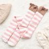 (Projector)Women's Leg Warmers Thickened Warmth Knee Pads Women Over The Knee Long Tube Coral Fleece Socks