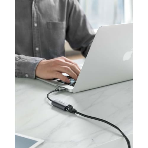 Adaptador Anker PowerExpand USB-A e Ethernet de até 1 Gbps de alta velocidade ??Comunicação Ethernet para Windows MacBook Pro Air