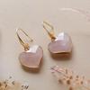Natural Stone Turquoise Love Earrings Ear Hook Earrings Japanese and Korean Designer Merchandise Popular Jewelry