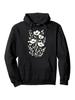 Olive Green Bohemian Floral Print Hoodie - Casual Long Sleeve Pullover with Kangaroo Pocket