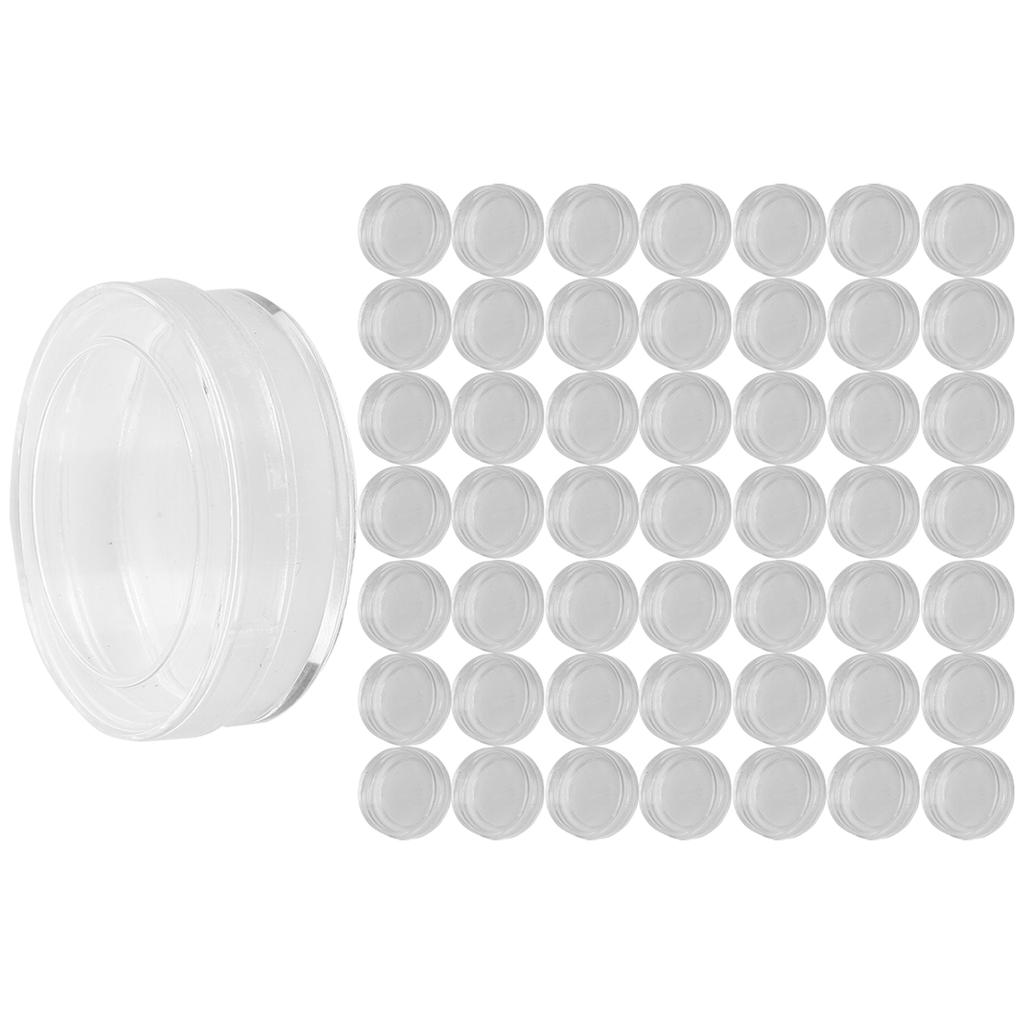 50pcs 33mm Cylindrical Transparent Watch Parts Storage Box Repairing Spare Parts Case