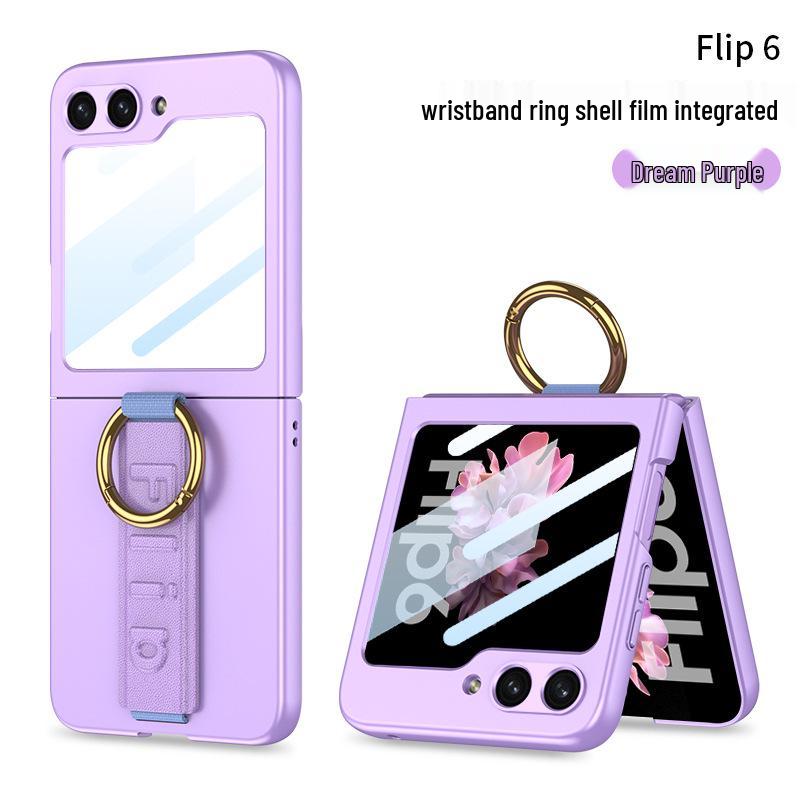 Samsung Flip6 Case: Ultra-Thin, Drop-Proof with Finger Ring & Wrist Strap