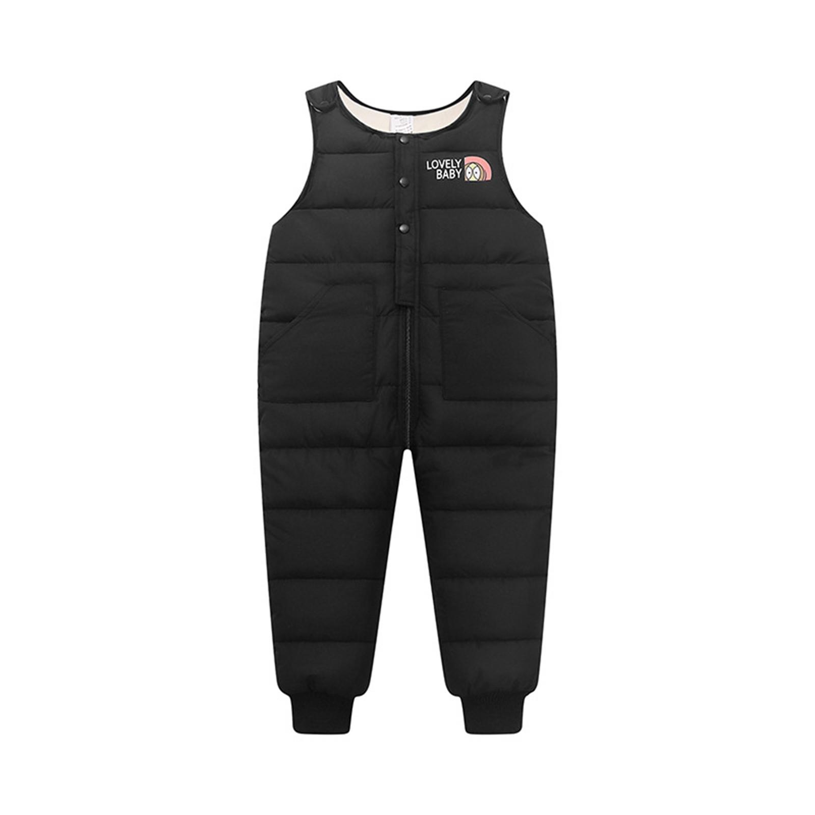 

И Зимние Детские и Малышовые Стеганые и Утепленные Пуховые Хлопковые Брюки-Переноска 110 чёрный