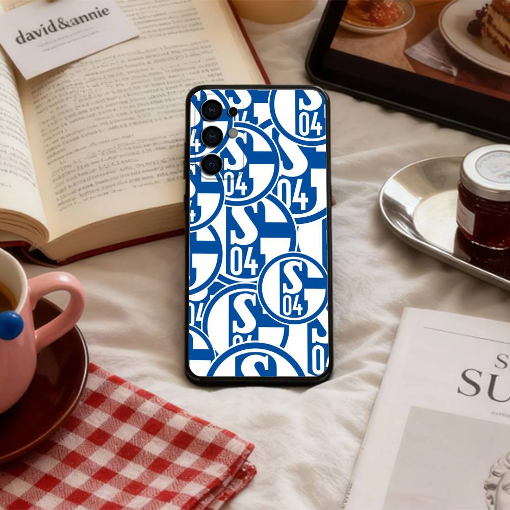 

Classic S-Schalke-es 04 P-Pattern Phone Case For Samsung S 25,24,23,22,30,21,10,9,Ultra,Plus,Lite,FE,4,5 G Soft Black Case Samsung S21 s305G