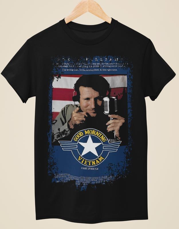 Good Morning Vietnam - Movie Poster Inspired Unisex Black T-Shirt XXL