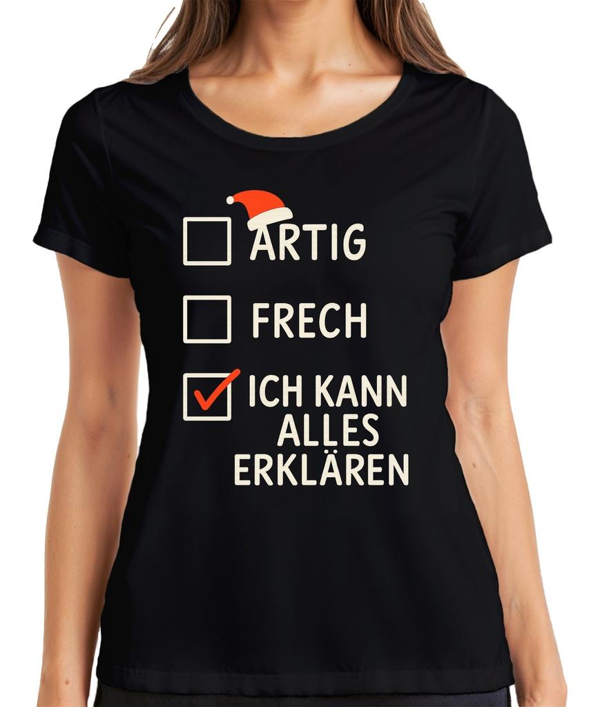 Funny Christmas Gift I Can Explain Everything Cheeky Saying Ladies TShirt