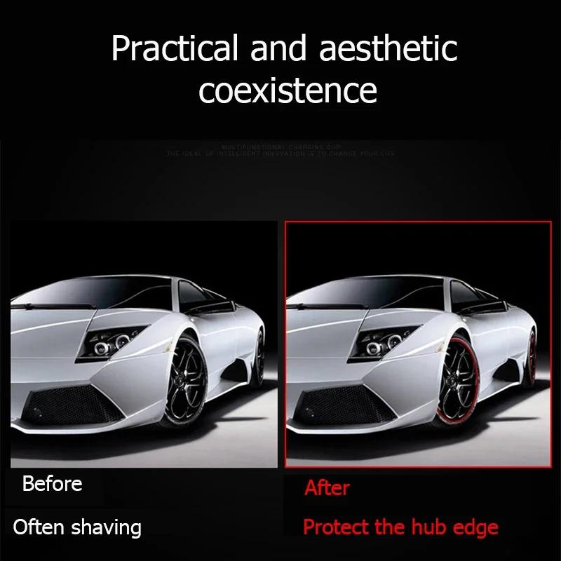 8M autocolante auto vehicul culoare roată margine jante protectori decor bandă anvelope linie cauciuc turnare trim anvelope protecție