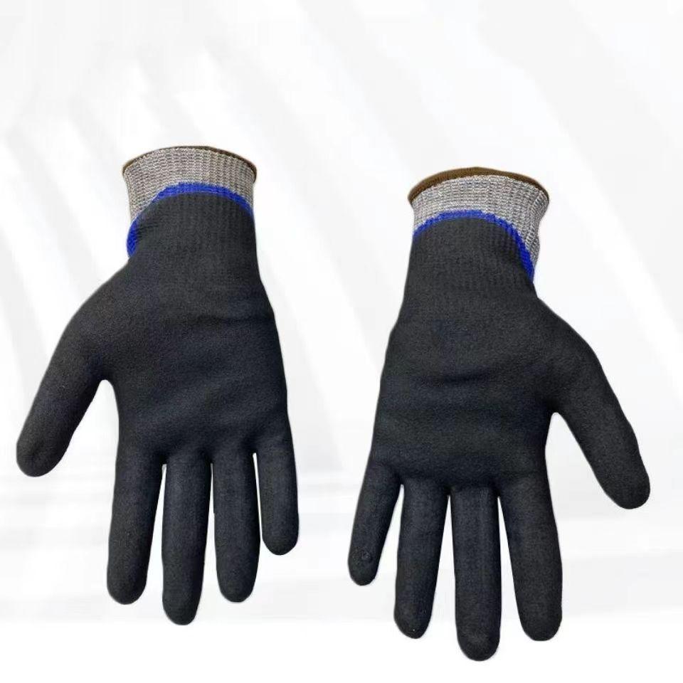 Oil-Resistant Waterproof Cut-Resistant Acid & Alkali Resistant Double-Dipped Nitrile Labor Protection Gloves