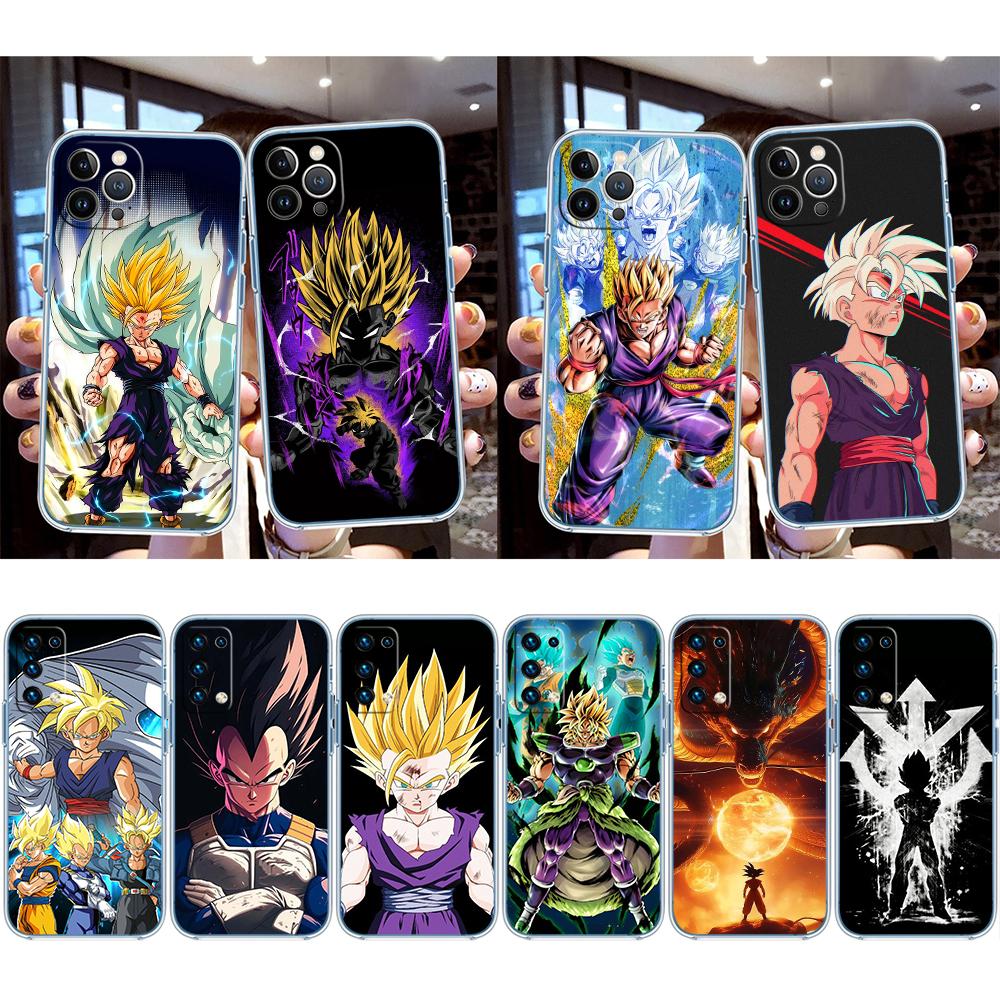RE25 Dragon Ball Gohan Transparent Phone Case for Motorola Moto G7 G8 G9 G84 G85 G73 G24 G15 Z2 Play Power Plus