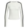 (WMNS) 3-Stripes Long Sleeves T-Shirt Asia Sizing 'White' Women's JW4643