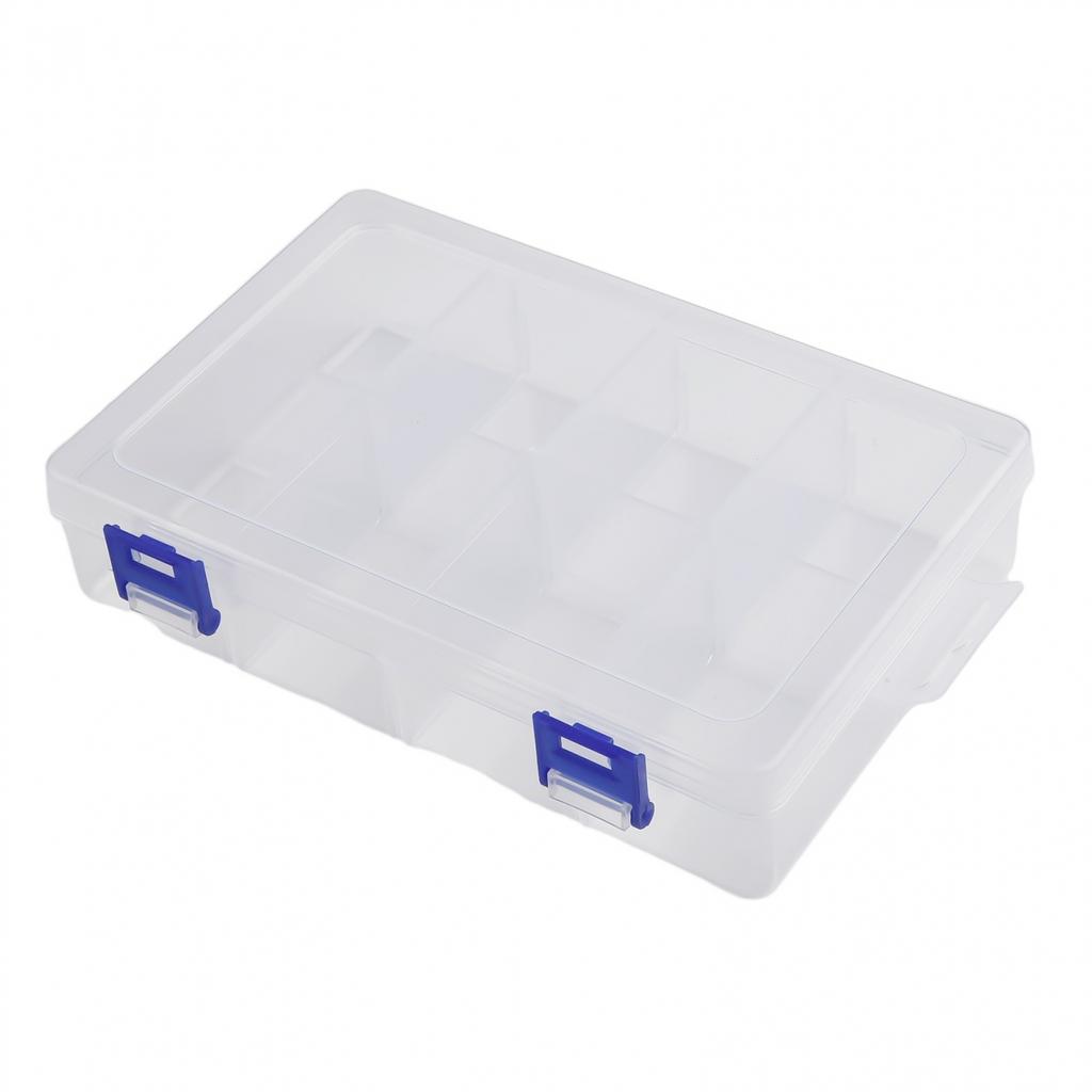 Earring Storage Box Container 8 Grids Adjustable Compartment