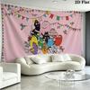 Barbapapa Wall Tapestry Aesthetic Wall Hanging Printed Fabric Blanket Decorative Tapestries for Bedroom Living Room Home Decor