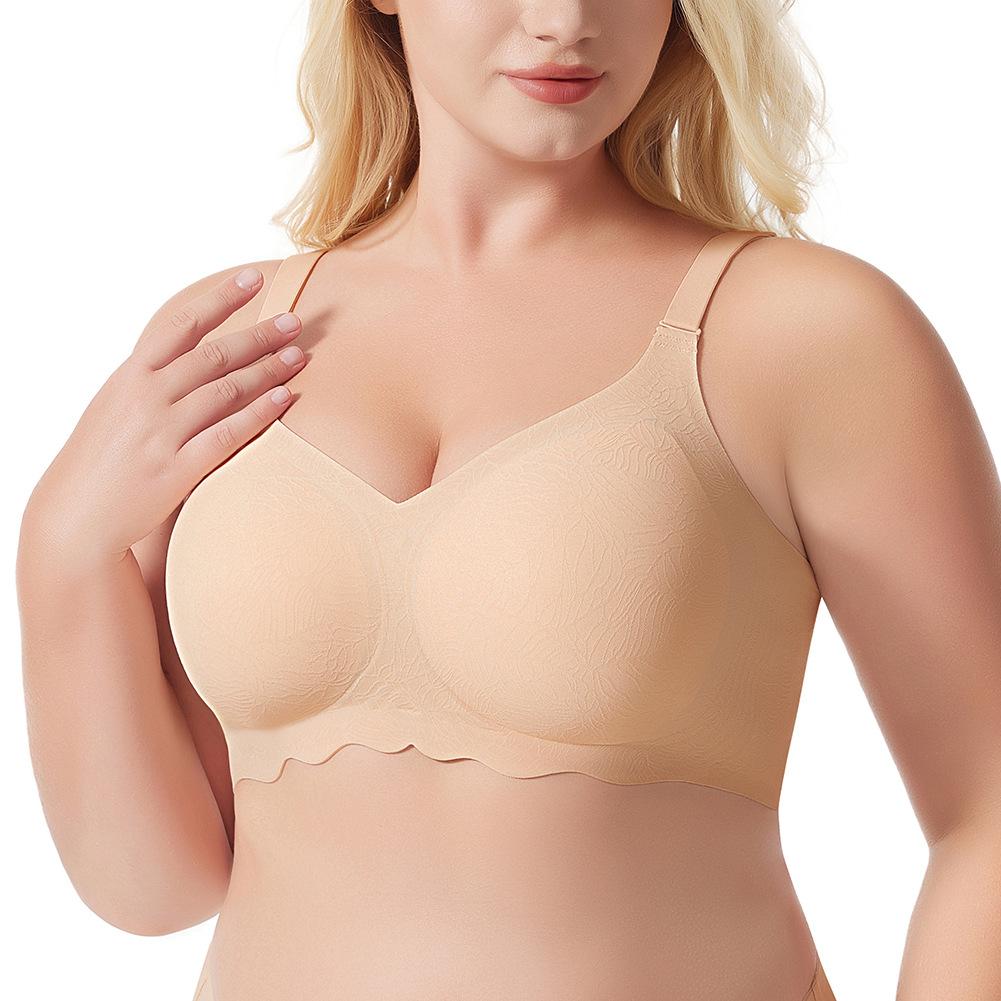 Seamless Fashion Bra with Soft Gel Cups Gathering Comfort Bra for Women Ultra-Soft Design Minimises Side Bulge