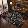 Guns N’ Roses Personalized Crystal Velvet Carpet, Customized Name Text Soft Anti‑Slip Rug for Living Room Bedroom
