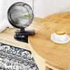 Fan with clip, mini fan, USB charging, mobile, black, desk