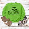 "European & American Fashion Grandma Letter Long-Sleeve T-Shirt, Autumn/Winter, Plus Size"