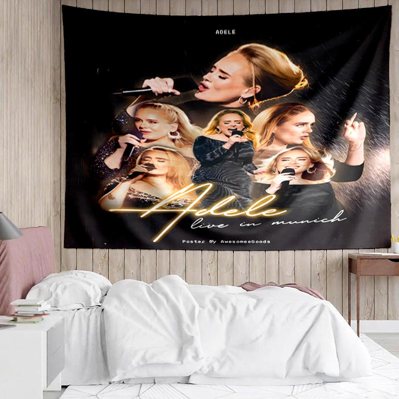 1PC A-dele's pop music K-pop music group Tapestry Accessories for Bedroom,Livingroom, dormitory Room Wall Decor Fan Birthday Gifts