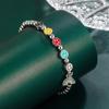 Romantic Colorful Epoxy Smiley Beaded Bracelet Female Cute Smile Rainbow Bracelet Light Luxury Carrying Strap