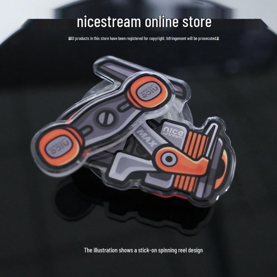 Fishing Boy Rotating Magnetic Phone Holder Lure Reel Style