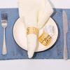 Napkin Ring Creative Shape Hollow Design Corrosion Resistant Smooth Edge Not Easily Deformed Napkin Buckle Decoration