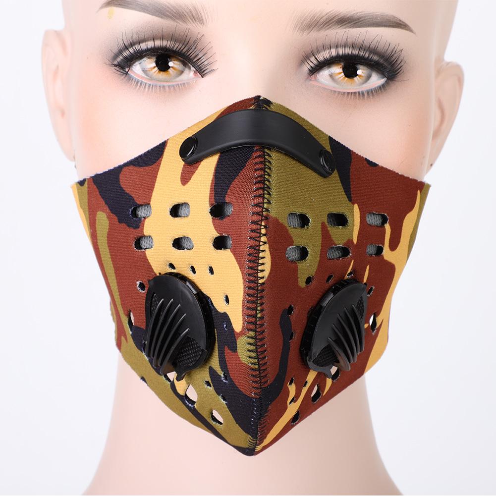   Warm Anti Dust Pollution Dustproof Filter Half Face Mask for Outdoor Cycling(Red)