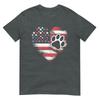 American Flag Dog And Cat Paw Patriotic 4th Of July Tshirt
