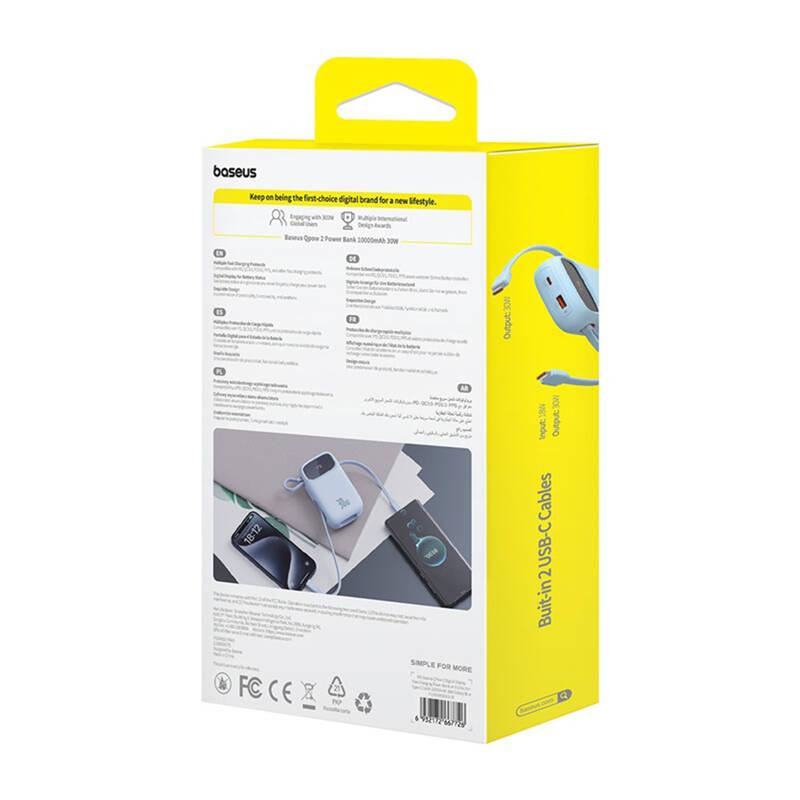 Powerbank Baseus Qpow 2 10000Mah 30W 2Xusb-C (Niebieski)