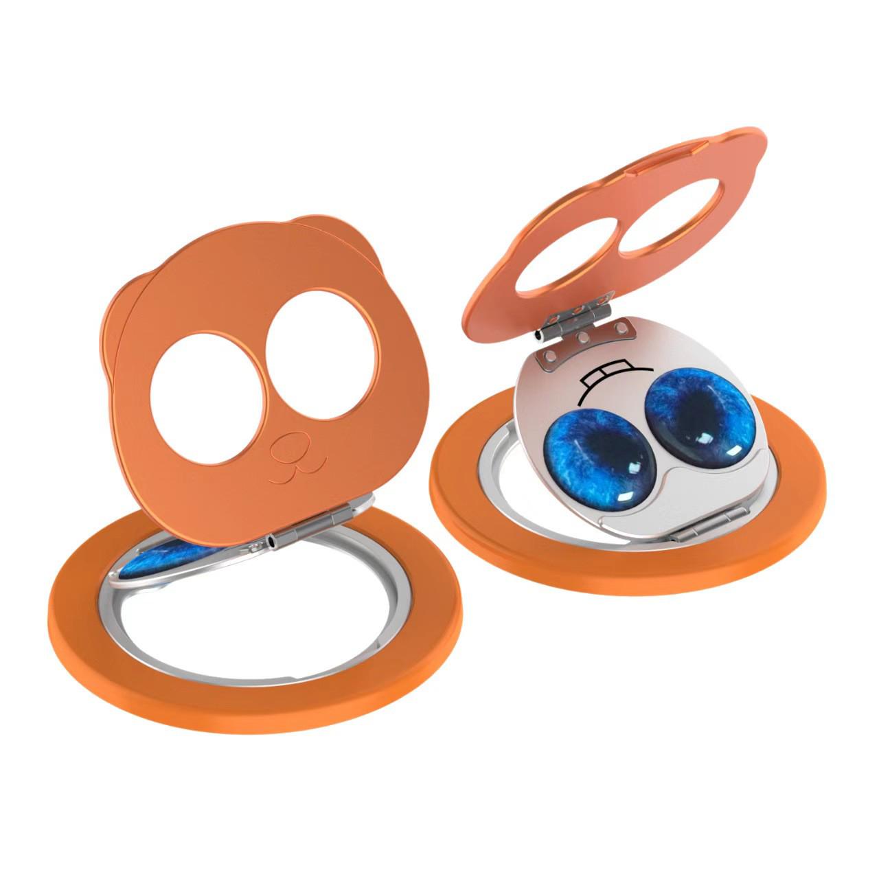 Magnetic Double-Fold Rotating Stand: Adjustable Desktop Phone Holder with Finger Ring.