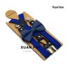 Adult Unisex 4-Clip Elastic Suspenders & Bow Tie Set, Non-Slip, Solid Color, 2.5cm
