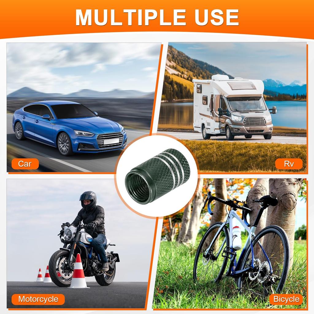 PATIKIL Tire Valve Cap, Set of 5, Inner Diameter 8mm,