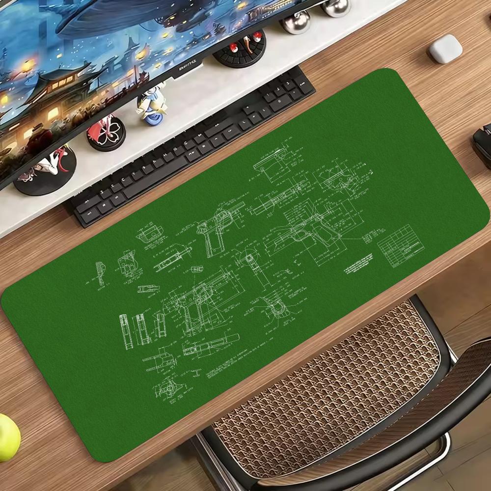 Progetto Schizzo Meccanico Tappetino Mouse Grande Gomma Antiscivolo Bordi Cuciti Stampa Tappetino Scrivania Setup Gaming Spazio Ufficio