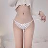 Sexy Lace Thong Women Butterfly Low Waist Panties G Strings Transparent Mesh Briefs Adjustable Waist Panties Culotte Femme