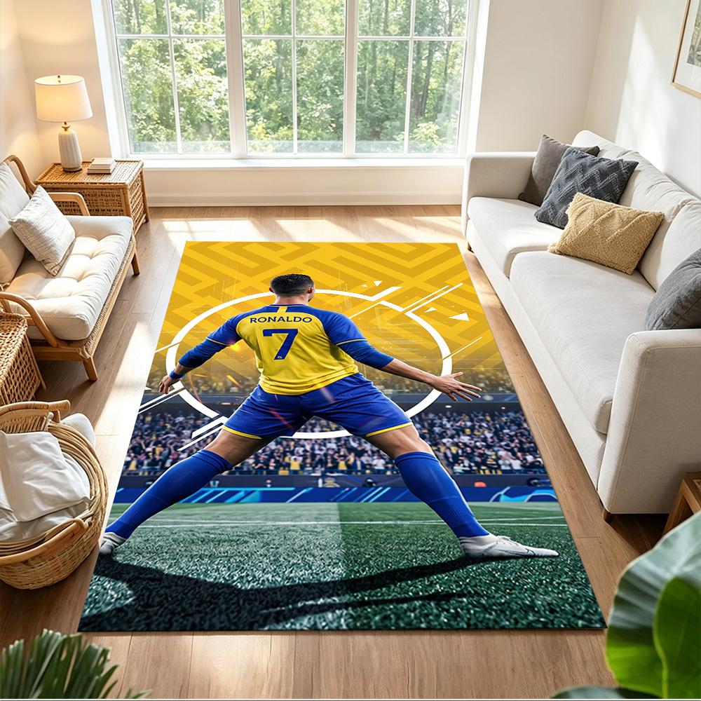 Cristiano Ronaldo Area Rug Perfect for Study Room Living Rooms Dining Room Kitchen Anti-slip Rug Decorate Offices