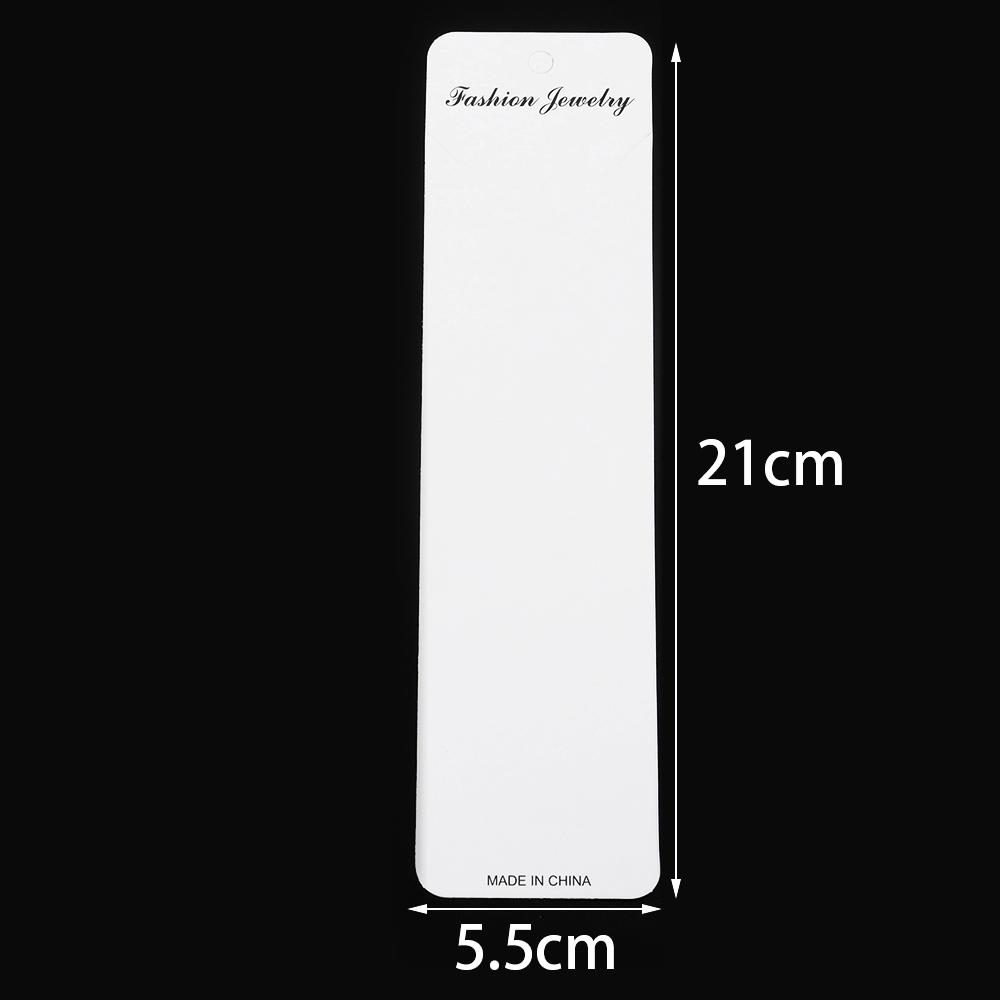 50 Stück Mehrform Weiß Schmuckverpackungskarte Faltkarte Für DIY Armband Halskette Ohrringe Display Handgemachte Verpackungskarte