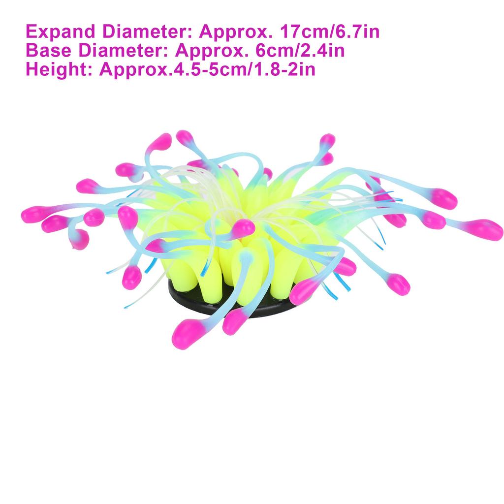 Artificial Coral Silicone Simulation Water Plant Aquarium Fish   Decoration Ornament