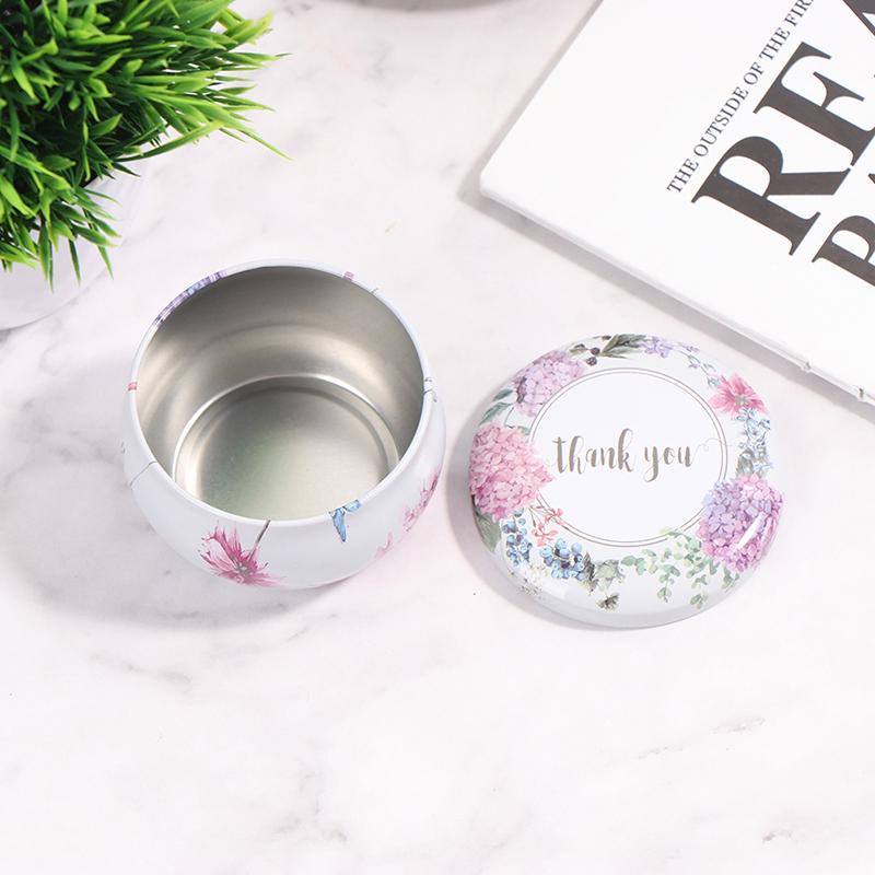 2.2Oz Personality Candy Box Drum-Shaped Cookie Box Party Supply Tea Pot Tin Box