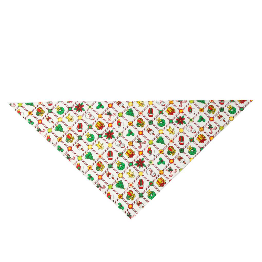 Weihnachten Haustier Speichelhandtuch Kleintier Bandana Schal Lätzchen Party Deko Accessoire Geschenk Weihnachtsmann Rot 1