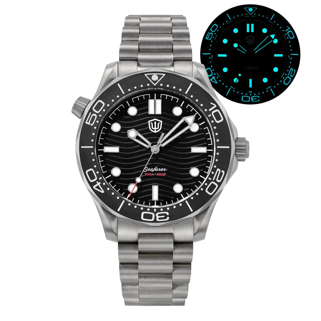 Watchdives WD007Q V2 Luxury Titanium Watch 007 NTTD VH31 Sweep Quartz Sapphire AR Luminous 200M Waterproof 42Mm Vintage Watch