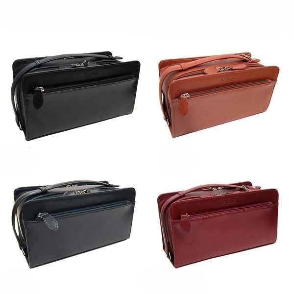 [Maturi] Cordovan Second Bag, Horsehide and Cowhide Leather, Double Zipper, MT-42 WINE, Regular Price: 39,800 Yen