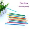 ZISIZ Individually Wrapped Disposable Colored Straws