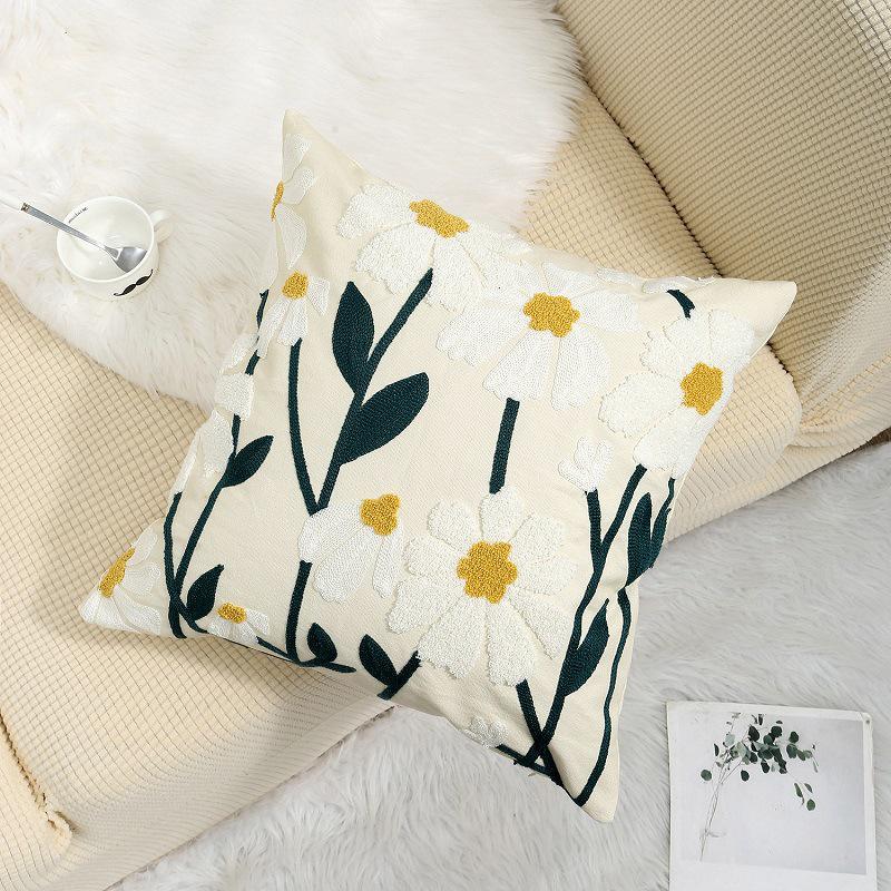 Plant Flower Pillow Case Home Sofa Office Pillowcase Cushion Pillow Cover Retro Bedroom Party Decoration Gift Home Decor