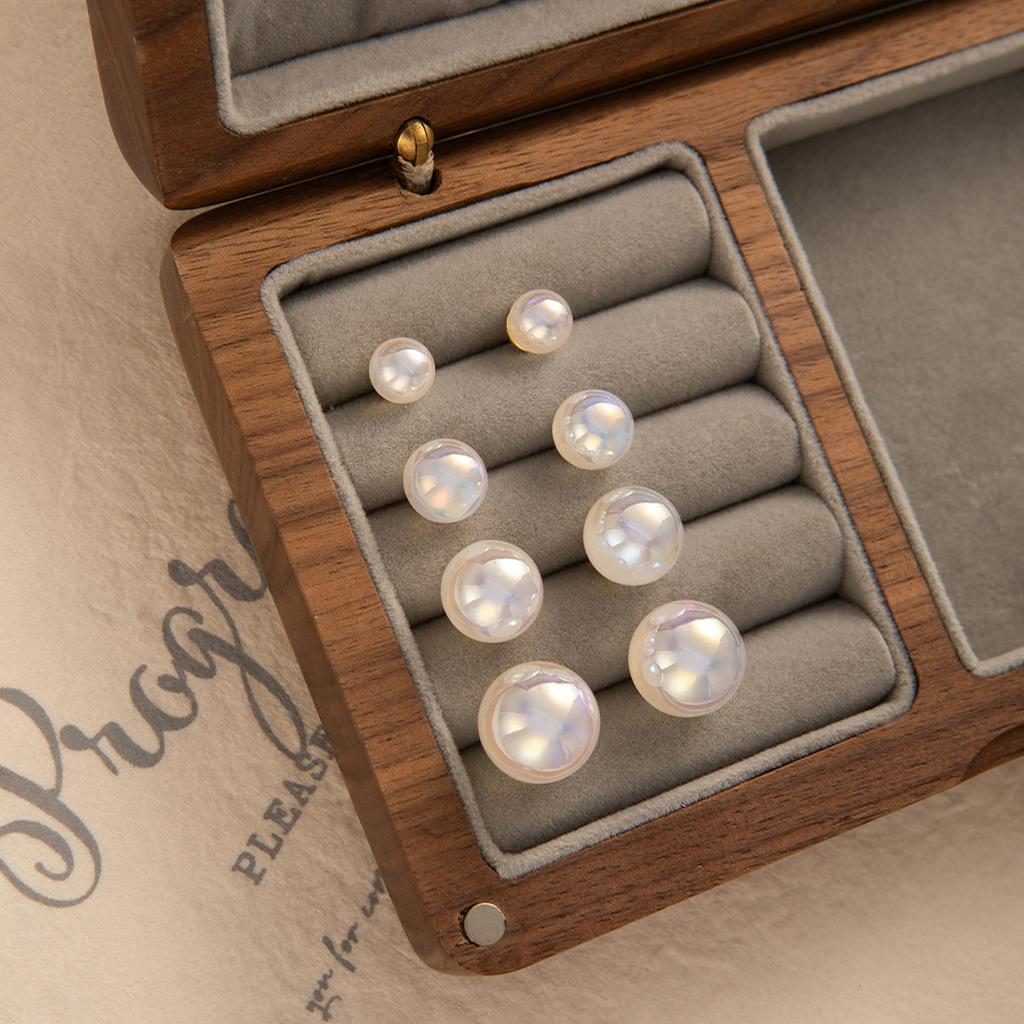 Kolczyki Wtykane Premium Sense Simple Light Luxury do Dziurek w Uszach Kolor Syrenki Ji Duże Kolczyki z Perłami Zimny Wiatr Francuskie Kolczyki