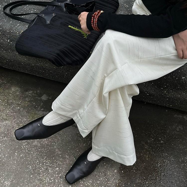 Retro Niche Square Head Simple Black Super Soft Single Shoes Women's New Versatile Casual Commuting Flat Mary Jane Women's Shoes