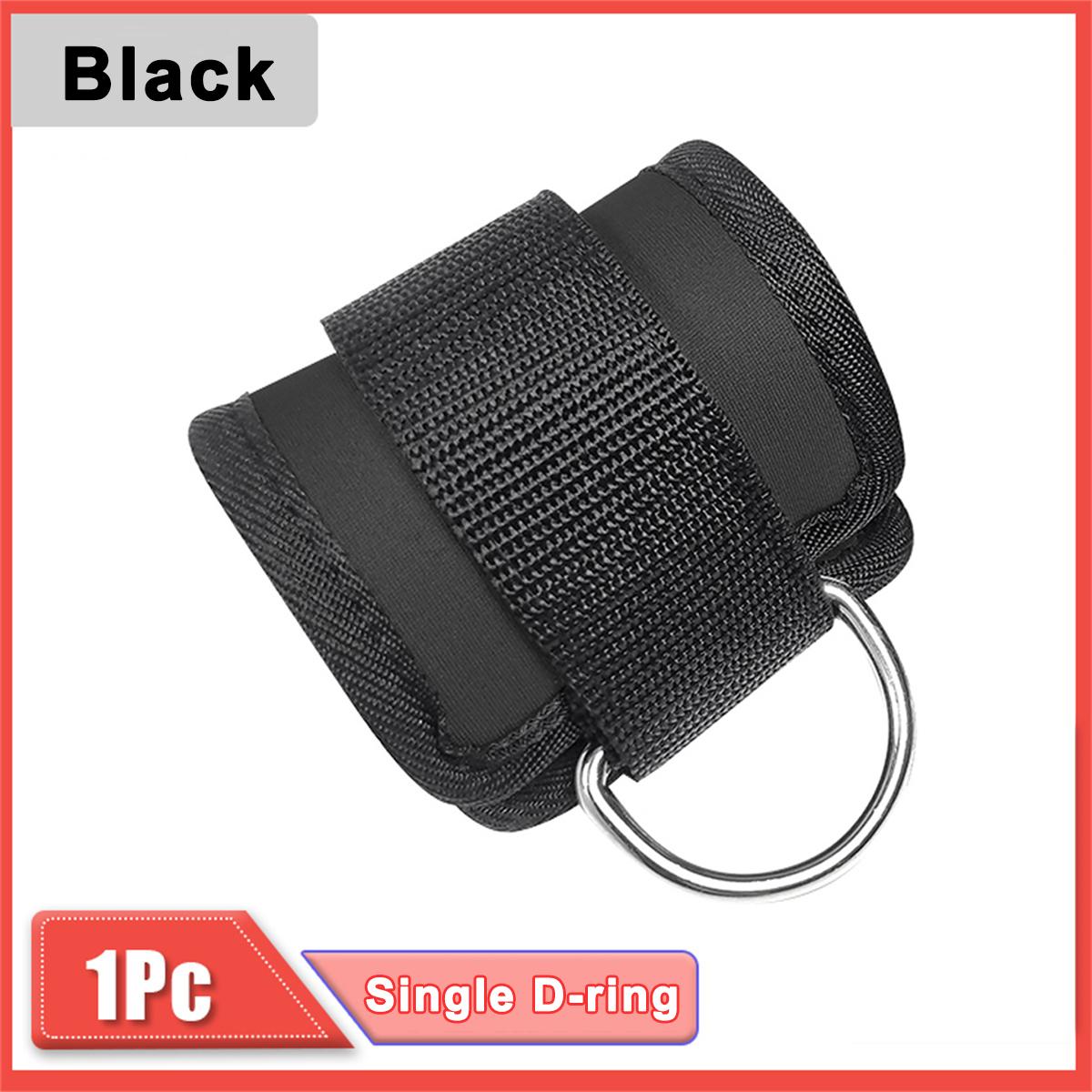 

Ремені для щиколоток для фітнесу Регульоване D-кільце Манжети для підтримки ніг Тренажерний зал Аксесуар для силових тренувань для сідничних м’язів ніг Підтримка щиколоток Чоловіки Жінки Single D-ring Black