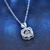 Lindon S925 Sterling Silver Moissanite Luxury Personality Pendant Necklace Women's Classic Tide Sugar Full of Wild Clavicle Chain