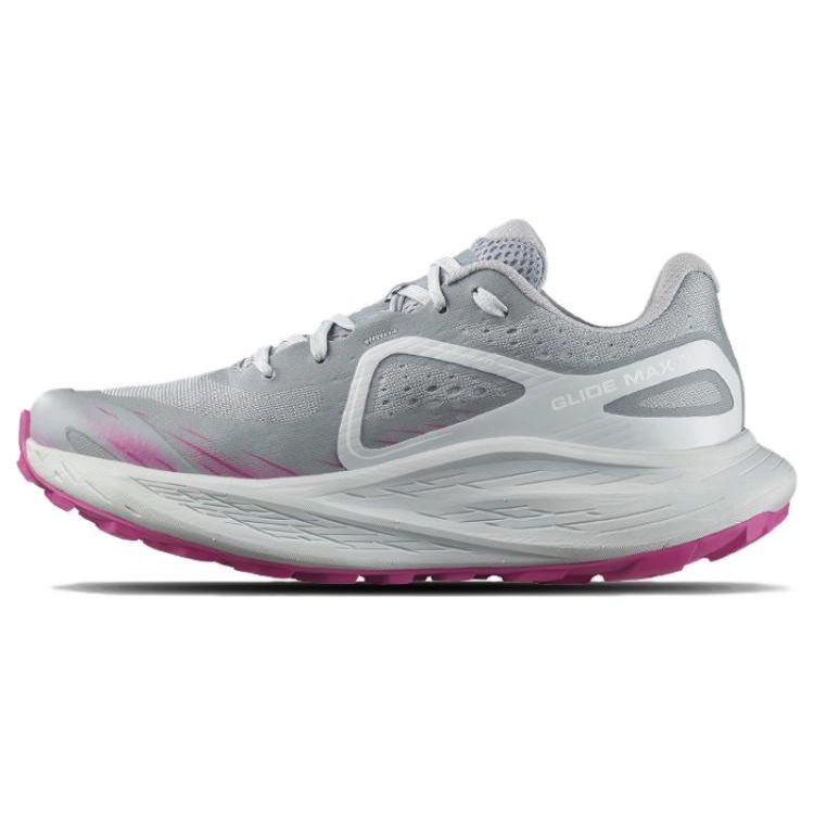 SALOMON Glide Max Tr Comfortable Non-Slip Durable Low-Top Trail Running Shoes Women Sneaker Gray White Pink 473176