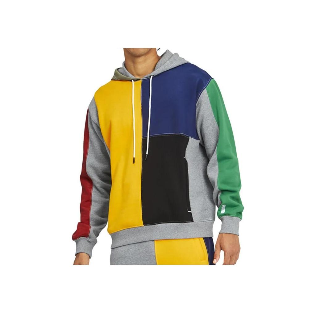 Puma Signature Spliced Sports Knit Hoodie Men Tops Multicolor 532086-01