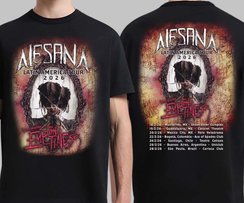 Alesana Latin America Tour 2026 Mexico And South AmericT-ST-Shirt shirt XXXL