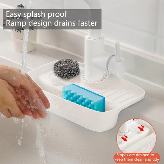 Podložka pod odkapávací misku s držákem na houbičku, univerzální, jednoduchá instalace, ochrana proti stříkající vodě, rohožka pod kohoutek